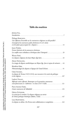 Les disputes et la conversion religieuse de l'Antiquité au XVIIe siècle