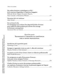 Ecritures créatives