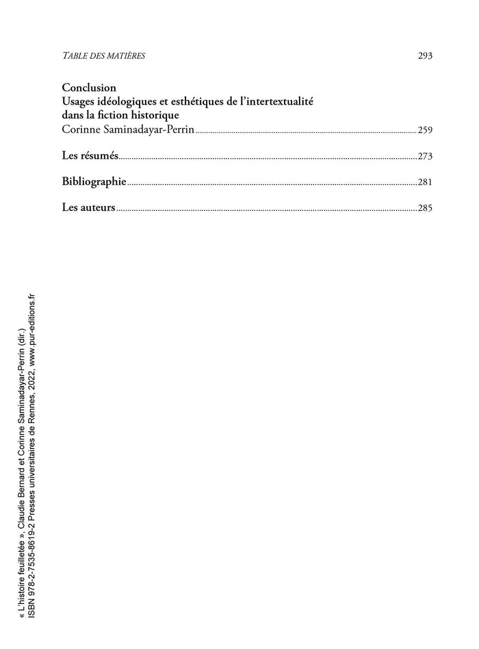 L'histoire feuilletée