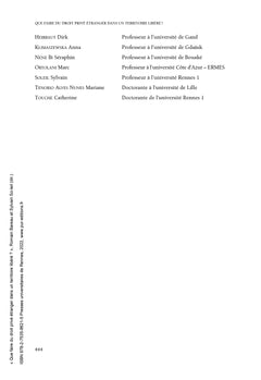 Que faire du droit privé étranger dans un territoire libéré ?