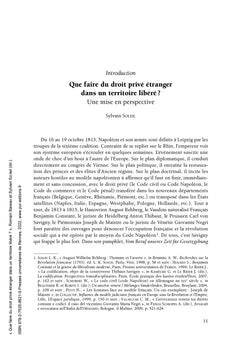 Que faire du droit privé étranger dans un territoire libéré ?