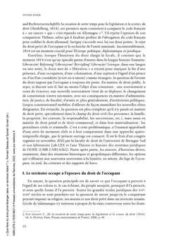 Que faire du droit privé étranger dans un territoire libéré ?