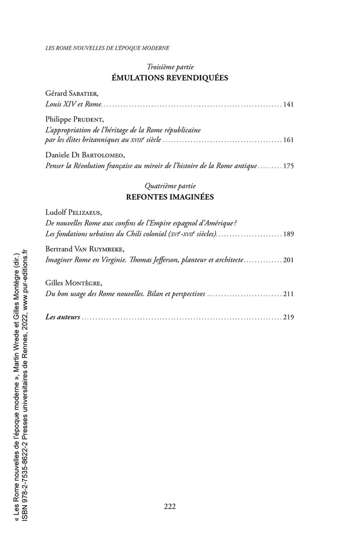Les Rome nouvelles de l'époque moderne