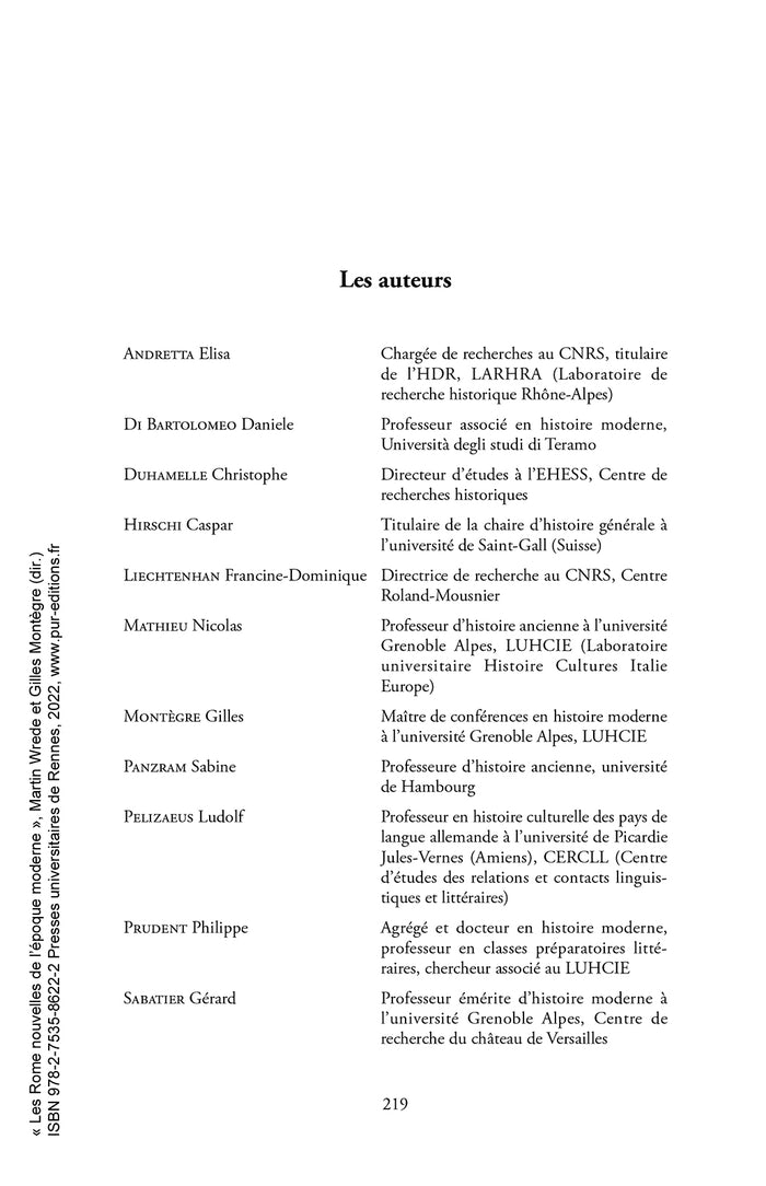 Les Rome nouvelles de l'époque moderne