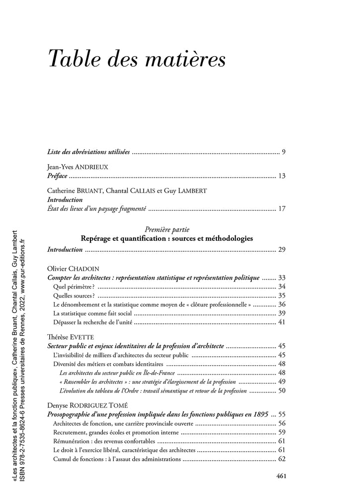 Les architectes et la fonction publique