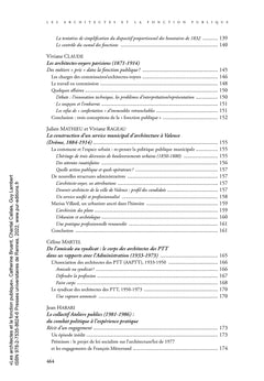 Les architectes et la fonction publique