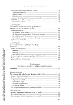 Les architectes et la fonction publique