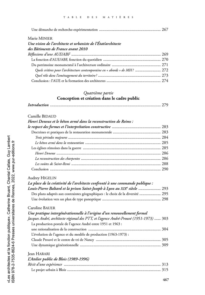 Les architectes et la fonction publique