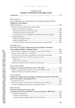 Les architectes et la fonction publique