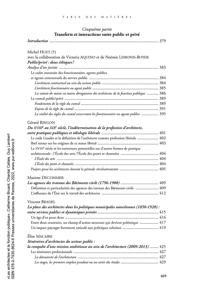 Les architectes et la fonction publique