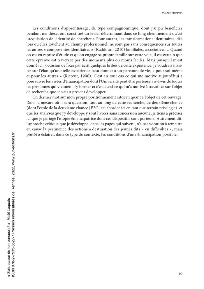 Sois acteur de ton parcours !