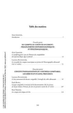 Les comptes et les choses
