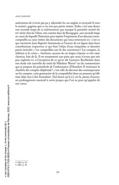 Les comptes et les choses