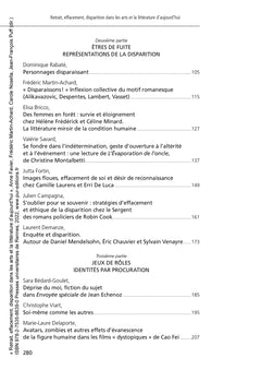 Retrait, effacement, disparition dans les arts et la littérature d'aujourd'hui