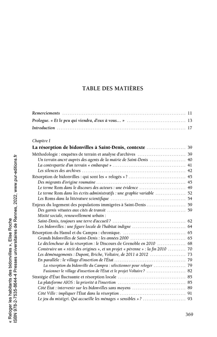 Reloger les habitants des bidonvilles: Un urbanisme en marge