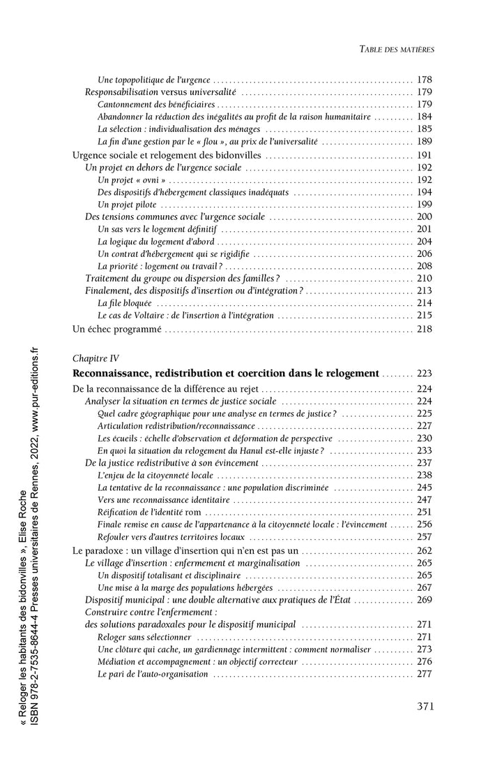 Reloger les habitants des bidonvilles: Un urbanisme en marge
