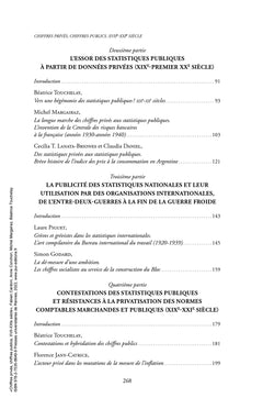 Chiffres privés, chiffres publics