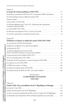 L'évolution des forces politiques en Bretagne