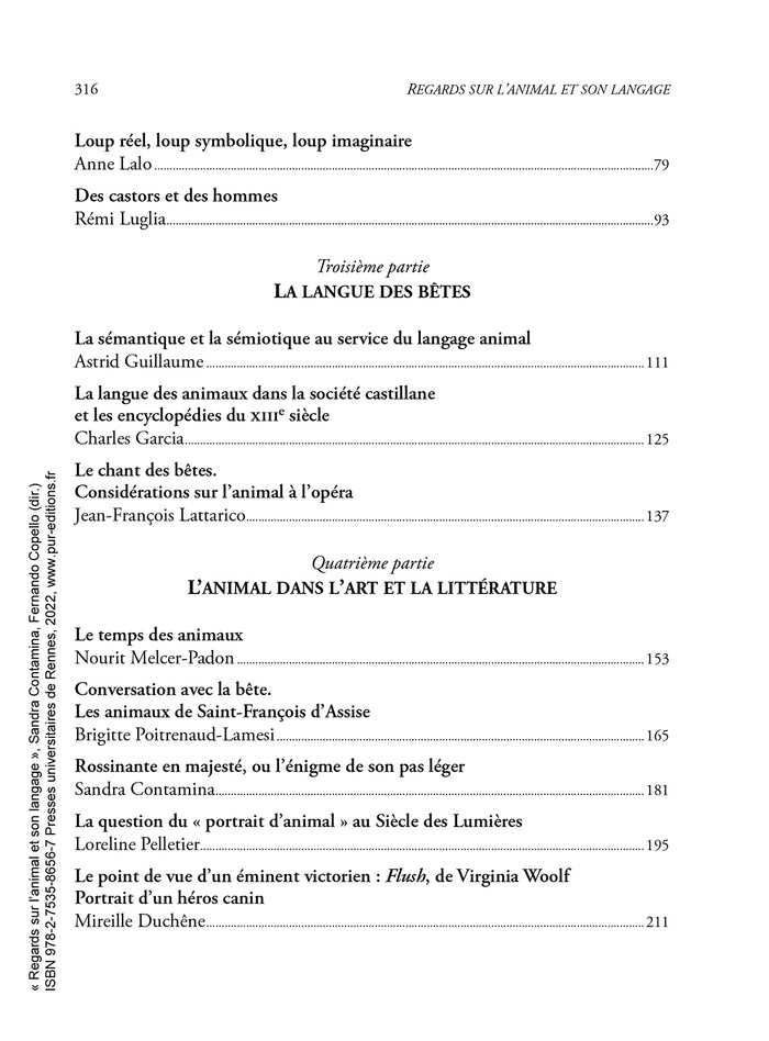 Regards sur l'animal et son langage
