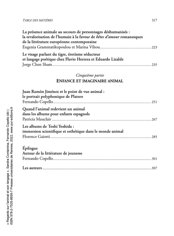 Regards sur l'animal et son langage