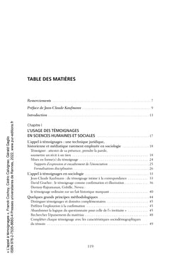 L'appel à témoignages