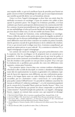 L'appel à témoignages