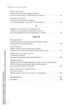 Patrimoines culturels des élèves