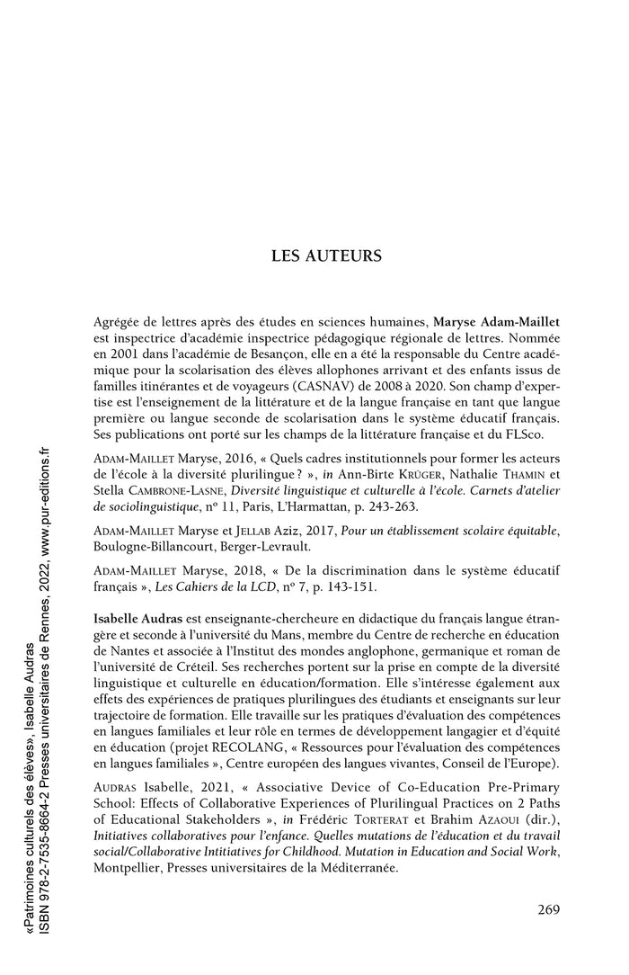 Patrimoines culturels des élèves