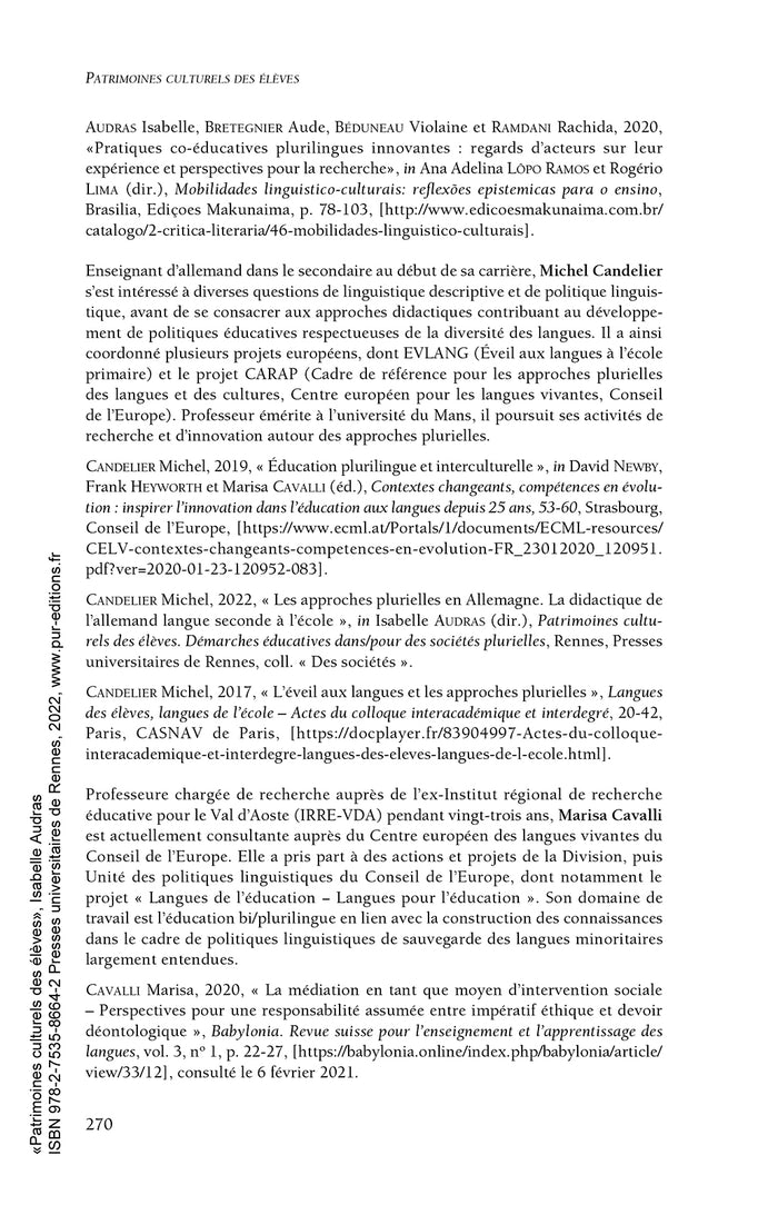 Patrimoines culturels des élèves