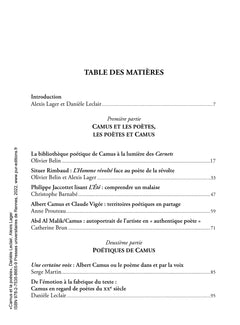 Camus et la poésie