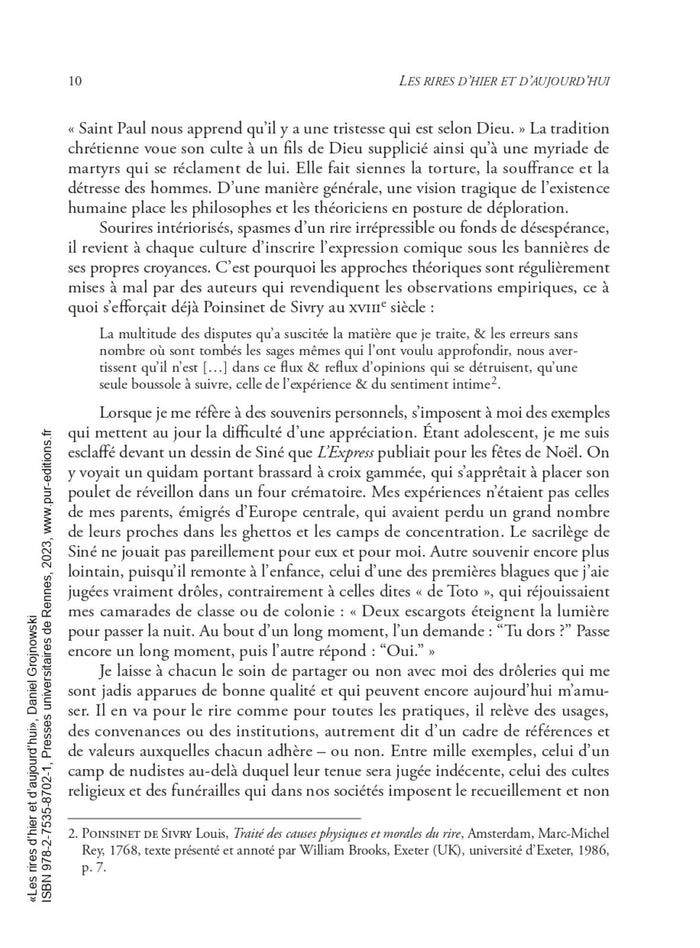 Les rires d'hier et d'aujourd'hui