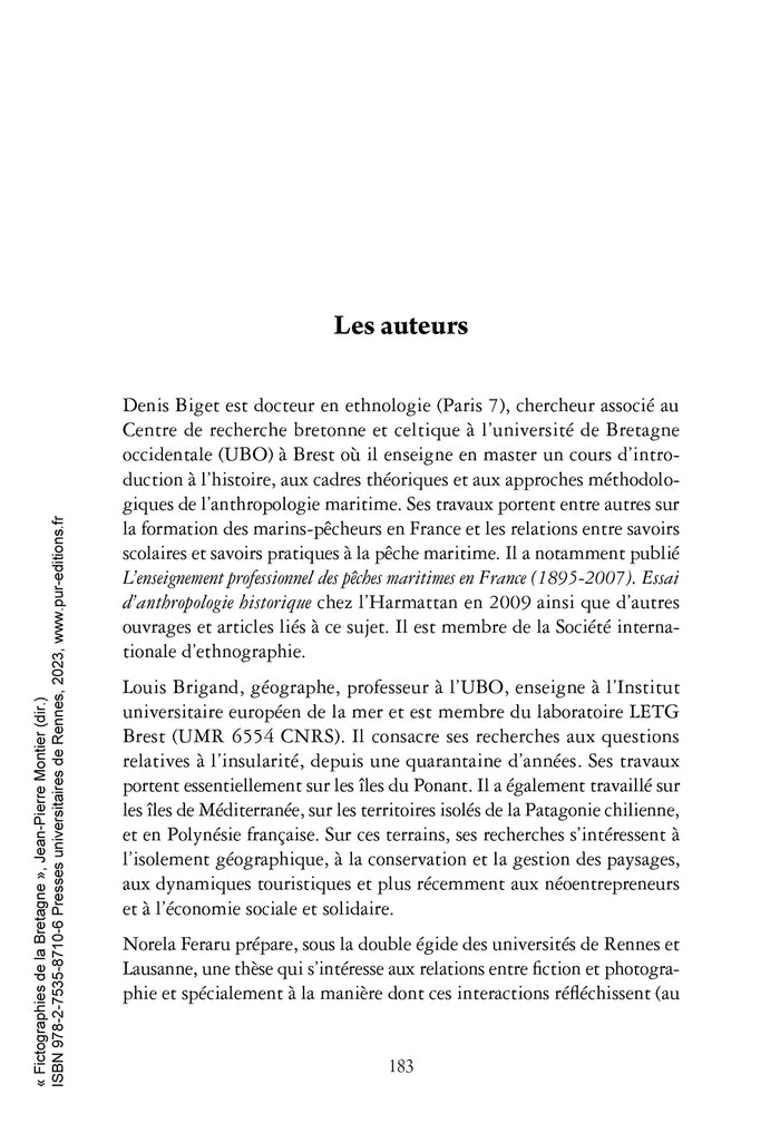 Fictographies de la Bretagne