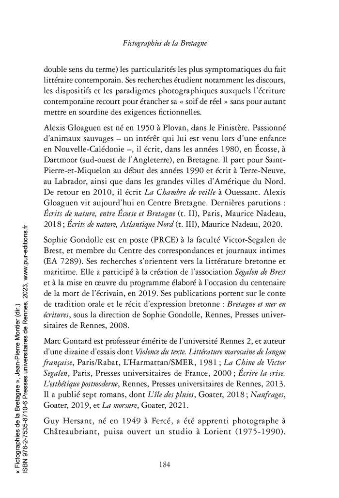 Fictographies de la Bretagne