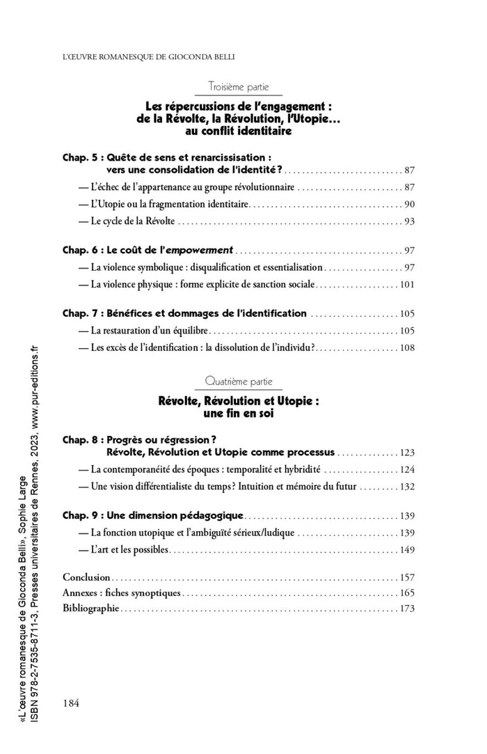 L'oeuvre romanesque de Gioconda Belli
