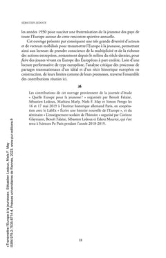 Transmettre l'Europe à la jeunesse