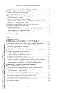 Introduction à l'analyse des politiques publiques