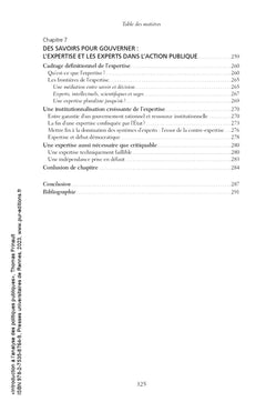 Introduction à l'analyse des politiques publiques