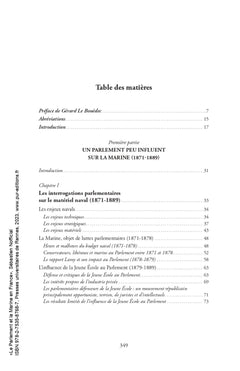 Le Parlement et la Marine en France