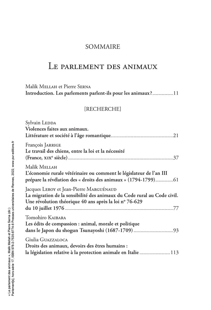 Le parlement des animaux
