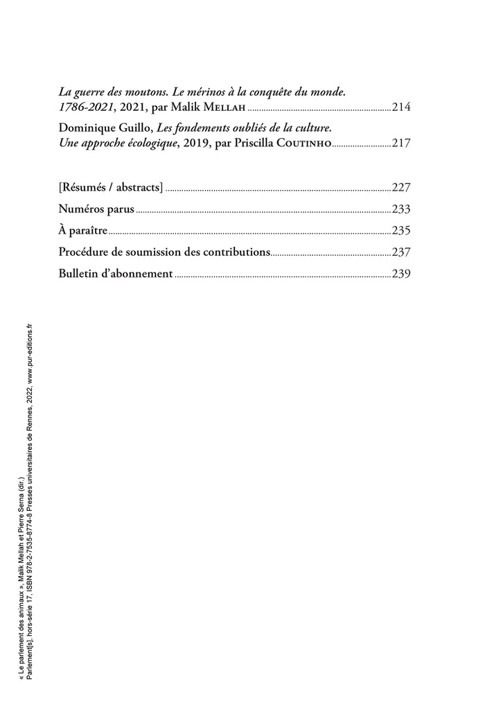 Le parlement des animaux