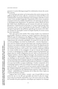 Les savoirs ruraux du Moyen-Âge à nos jours
