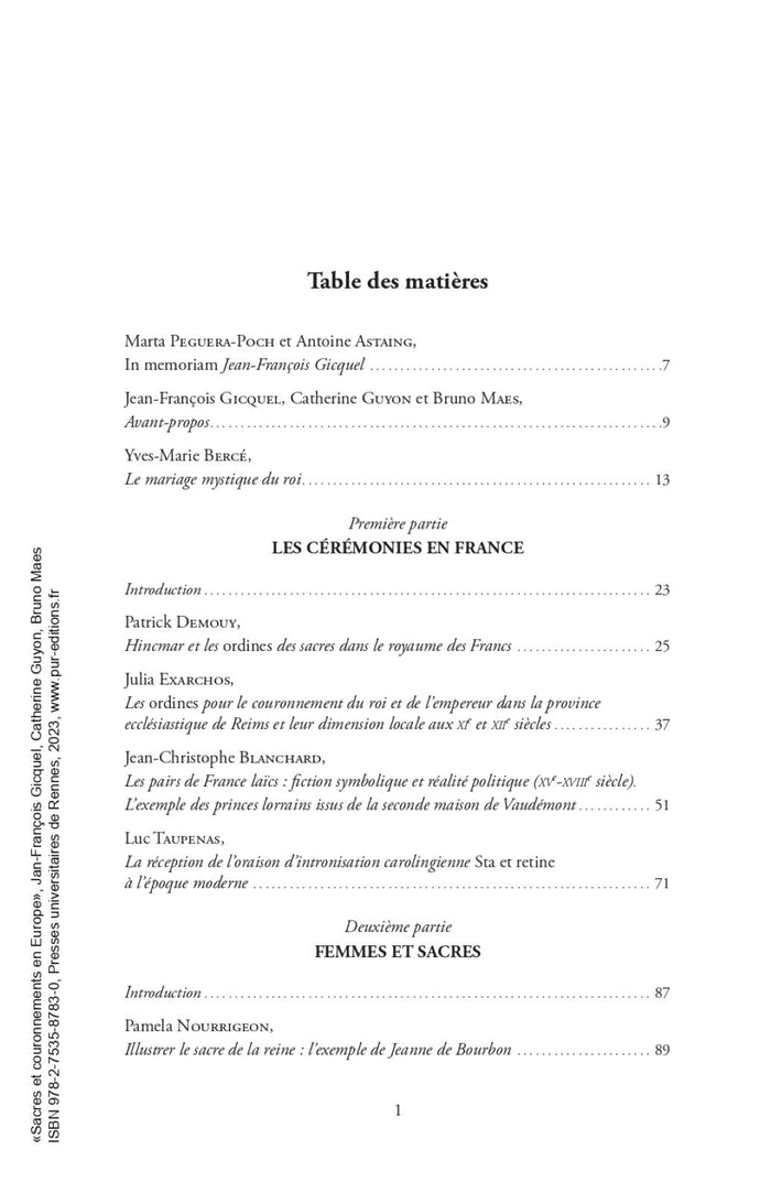 Sacres et couronnements en Europe