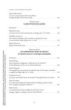 Sacres et couronnements en Europe