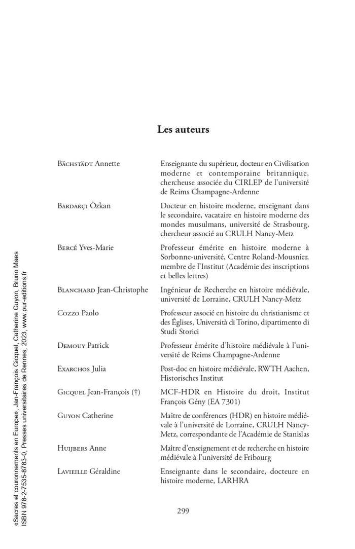 Sacres et couronnements en Europe