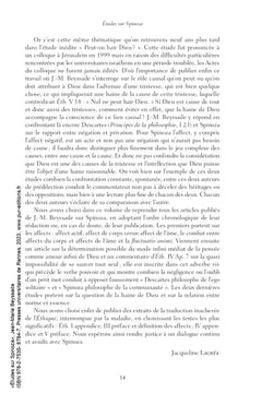 Études sur Spinoza