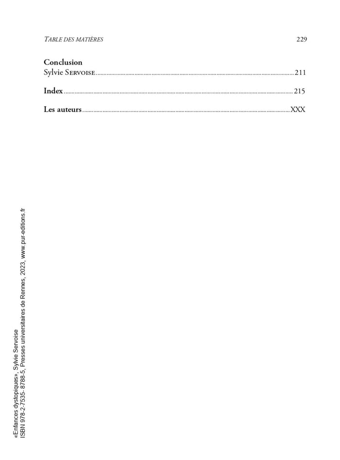 Enfances dystopiques