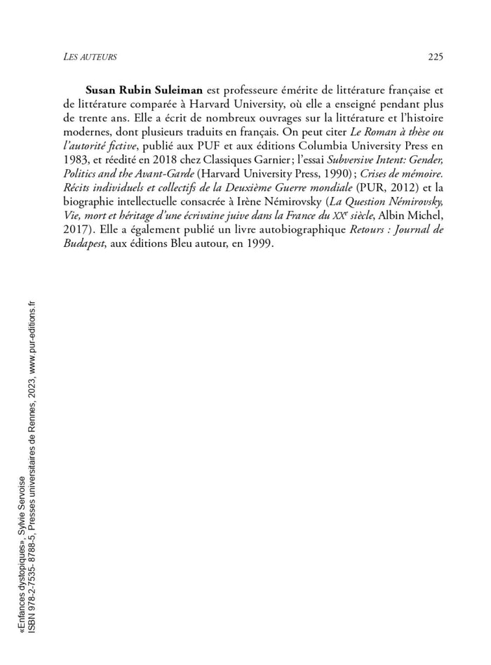 Enfances dystopiques