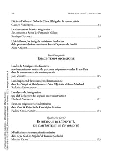 Poétiques du récit migratoire