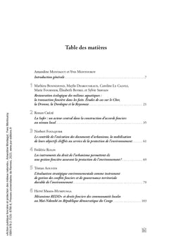 Action publique foncière et protection des milieux naturels