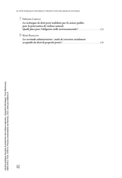 Action publique foncière et protection des milieux naturels